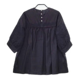 ANTIPAST フローラル刺繍 ブラウス シャツ ネイビー レディース アンティパスト【中古】5-0317M∞