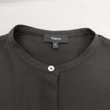 theory BD RUFFLE SLEEVE TP ラッフルスリーブ ブラウス シャツ ブラック レディース セオリー【中古】5-0605S∞