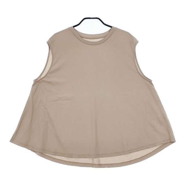 evam eva E231C223 コットンスリーブレス Ｔシャツ カットソー ベージュ レディース エヴァムエヴァ【中古】5-0605S∞