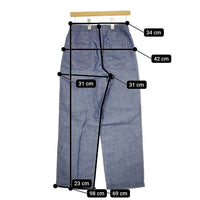 Pal'las Palace 定価27500円 コットンリネン  パンツ 22SS ネイビー レディース パラスパレス【中古】5-0317M∞