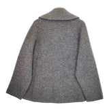 45R/45rpm ツイルKNIT PEA JACKET 定価59400円 ピーコート Lブルー カーキ レディース フォーティーファイブアールピーエム【中古】4-1105A♪