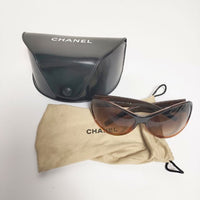 CHANEL ココマーク 6016 C.881/13 66□12.120 サングラス ブラウン レディース シャネル【中古】5-0116G∞