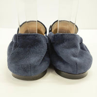 TOD'S ダブルTシューズ ローファー スリッポン サイズ34 シューズ・靴 ネイビー レディース トッズ【中古】4-1211G◎