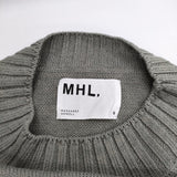 MHL. TWISTED COTTON LINEN 595-3263502 セーター ニット 23SS カーキ レディース エムエイチエル【中古】5-0404M△