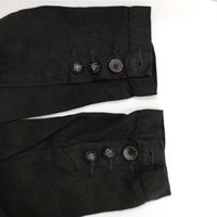 jardin botanique リネン 長袖 ひざ丈 ワンピース ブラック レディース ジャルダンボタニーク【中古】5-0404M△