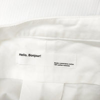 L'Appartement/Deuxieme Classe Hello, Bonjour! ノーカラーオックスワイドシャツ CX24 コットン 長袖シャツ ホワイト レディース アパルトモン/ドゥーズィエムクラス【中古】4-1209M△