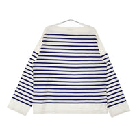 LENO BASQUE SHIRT バスクシャツ サイズ2 定価22000円 ボーダー 長袖Ｔシャツ カットソー ロンＴ ホワイト ブルー レディース リノ【中古】5-0323M♪