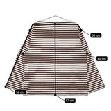 LENO BASQUE SHIRT バスクシャツ 1 定価22000円 ボーダーTシャツ カットソー ロンT アイボリー ワインレッド レディース リノ【中古】5-0323M♪