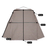 LENO BASQUE SHIRT バスクシャツ 1 定価22000円 ボーダーTシャツ カットソー ロンT アイボリー ワインレッド レディース リノ【中古】5-0323M♪