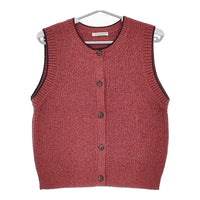 BEAUTY&YOUTH UNITED ARROWS ミックスカラー ブークレベスト 定価12600円 1618-199-0944 レッド レディース ビューティ＆ユース【中古】5-0323M♪