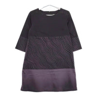 marimekko GEDDA サイズ36 チュニック ワンピース ブラック パープル レディース マリメッコ【中古】5-0323M♪