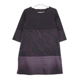 marimekko GEDDA サイズ36 チュニック ワンピース ブラック パープル レディース マリメッコ【中古】5-0323M♪