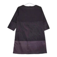 marimekko GEDDA サイズ36 チュニック ワンピース ブラック パープル レディース マリメッコ【中古】5-0323M♪