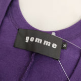 gomme 変型 左右非対称 アシンメトリー 半袖Ｔシャツ カットソー パープル レディース ゴム【中古】5-0524S∞