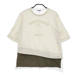 UNDERCOVER Sue UNDERCOVER スラッシュレイヤード半袖スウェット NIGHTMARE 半袖Ｔシャツ カットソー オフホワイト レディース アンダーカバー【中古】5-0515S∞