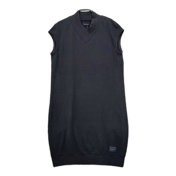 REGULATION Yohji Yamamoto スウェット素材 FP-T53-006 ノースリーブ ワンピース ブラック レディース レギュレーションヨウジヤマモト【中古】5-0515S∞