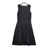 MARGARET HOWELL シルクコットン 578-6158002 ノースリーブドレス ワンピース ブラック レディース マーガレットハウエル【中古】5-0515S∞