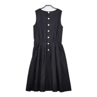 MARGARET HOWELL シルクコットン 578-6158002 ノースリーブドレス ワンピース ブラック レディース マーガレットハウエル【中古】5-0515S∞