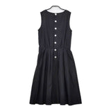 MARGARET HOWELL シルクコットン 578-6158002 ノースリーブドレス ワンピース ブラック レディース マーガレットハウエル【中古】5-0515S∞