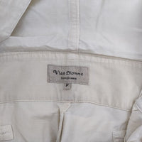 Vlas Blomme 135193 コットンリネン コルトレイクリネン サロペットパンツ オーバーオール アイボリー レディース ヴラスブラム【中古】5-0324M∞