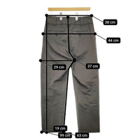 MARGARET HOWELL 578-2143005 COTTON TWILL センタープレススラックス パンツ 22SS グレー レディース マーガレットハウエル【中古】5-0125G∞