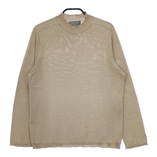 MARGARET HOWELL サンプル品 コットンニット スコットランド製 ニット ベージュ レディース マーガレットハウエル【中古】5-0310M△