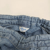 LE GLAZIK サイズ34 イージーサルエル クロップドパンツ ライトブルー レディース ルグラジック【中古】5-0323M♪