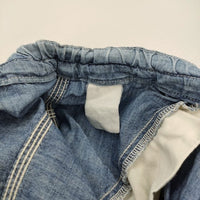 LE GLAZIK サイズ34 イージーサルエル クロップドパンツ ライトブルー レディース ルグラジック【中古】5-0323M♪