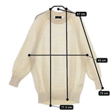 SHIPS primary navy label メッシュ編み コットン セーター ニット ベージュ レディース シップス【中古】5-0317M∞