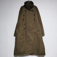 HARROW TOWN STORES HTS DOUBLE OVER COAT 定価48400円 製品染め コットン コート 22AW ブラウン レディース ハロウタウンストアズ【中古】4-1205M∞