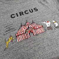 R&D.M.Co- CIRCUS サーカス サイズXL 定価13000円 半袖Ｔシャツ カットソー グレー レディース オールドマンズテーラー【中古】5-0605S∞