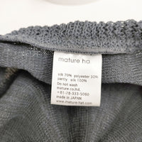 mature ha beret top gather big silk ベレートップギャザービッグ 定価9500円 MAS1820 ベレー帽 グレー レディース マチュアーハ【中古】5-0615M◎