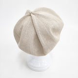mature ha beret top gather big silk ベレートップギャザービッグ 定価9500円 MAS1820 ベレー帽 ベージュ レディース マチュアーハ【中古】5-0615M◎