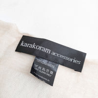 KARAKORAM カシミヤストール マフラー チェック ストール ピンク レディース カラコラム【中古】4-1206T◎