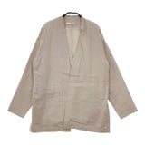 evam eva E221T058 シルクリネン ノーカラージャケット ベージュ レディース エヴァムエヴァ【中古】5-0317M∞