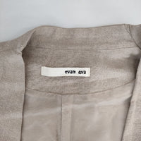 evam eva E221T058 シルクリネン ノーカラージャケット ベージュ レディース エヴァムエヴァ【中古】5-0317M∞