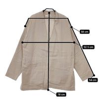 evam eva E221T058 シルクリネン ノーカラージャケット ベージュ レディース エヴァムエヴァ【中古】5-0317M∞