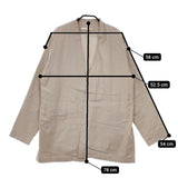 evam eva E221T058 シルクリネン ノーカラージャケット ベージュ レディース エヴァムエヴァ【中古】5-0317M∞