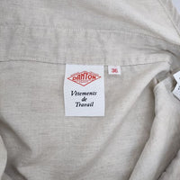 Danton リネンコットン オーバーオール jd-2633 サロペット ベージュ キナリ レディース ダントン【中古】5-0317M∞