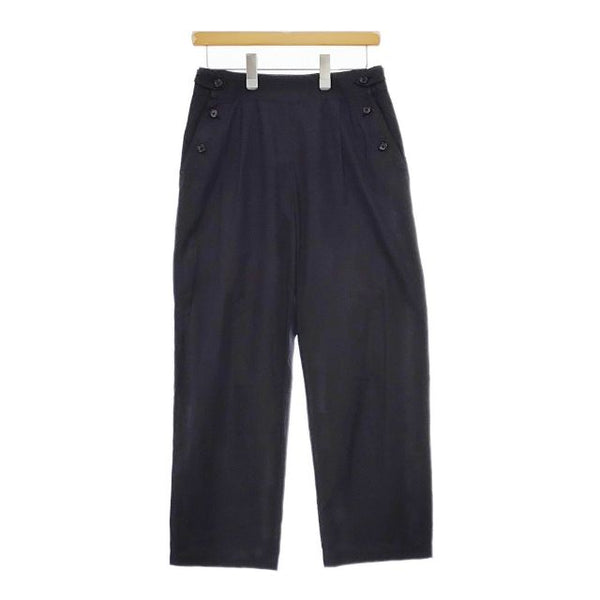 MARGARET HOWELL 578-142112 コットンシルク パンツ 濃紺 ネイビー レディース マーガレットハウエル【中古】5-0317M∞