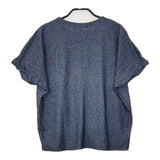 mizuiro-ind 袖デザイン  半袖Ｔシャツ カットソー ネイビー レディース ミズイロインド【中古】5-0605S∞