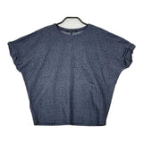 mizuiro-ind 袖デザイン  半袖Ｔシャツ カットソー ネイビー レディース ミズイロインド【中古】5-0605S∞