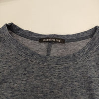 mizuiro-ind 袖デザイン  半袖Ｔシャツ カットソー ネイビー レディース ミズイロインド【中古】5-0605S∞