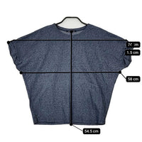 mizuiro-ind 袖デザイン  半袖Ｔシャツ カットソー ネイビー レディース ミズイロインド【中古】5-0605S∞