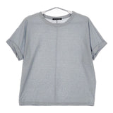 mizuiro-ind 袖デザイン  半袖Ｔシャツ カットソー ライトブルー レディース ミズイロインド【中古】5-0605S∞