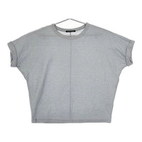 mizuiro-ind 袖デザイン  半袖Ｔシャツ カットソー ライトブルー レディース ミズイロインド【中古】5-0605S∞