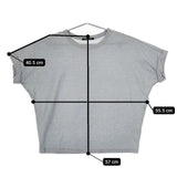 mizuiro-ind 袖デザイン  半袖Ｔシャツ カットソー ライトブルー レディース ミズイロインド【中古】5-0605S∞