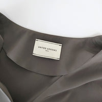 UNITED ARROWS パフスリーブ Vネック ブラウス 定価17600円 1521-299-1278 サイズ38 ブラウス シャツ グレー レディース ユナイテッドアローズ【中古】4-1209M△