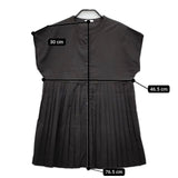 URBAN RESEARCH ITEMS プリーツキリカエフレンチブラウス 定価7990円 ブラウス シャツ ブラック レディース アーバンリサーチ【中古】5-0605S∞