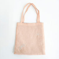 mina perhonen choucho ミニバッグ rs9590 コットン 刺繍 トートバッグ ピンク レディース ミナペルホネン【中古】5-0308G∞